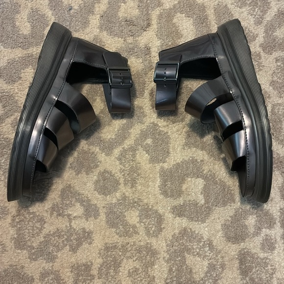 Dr. Martens Clarissa Leather Sandal in Pewter - Picture 3 of 6